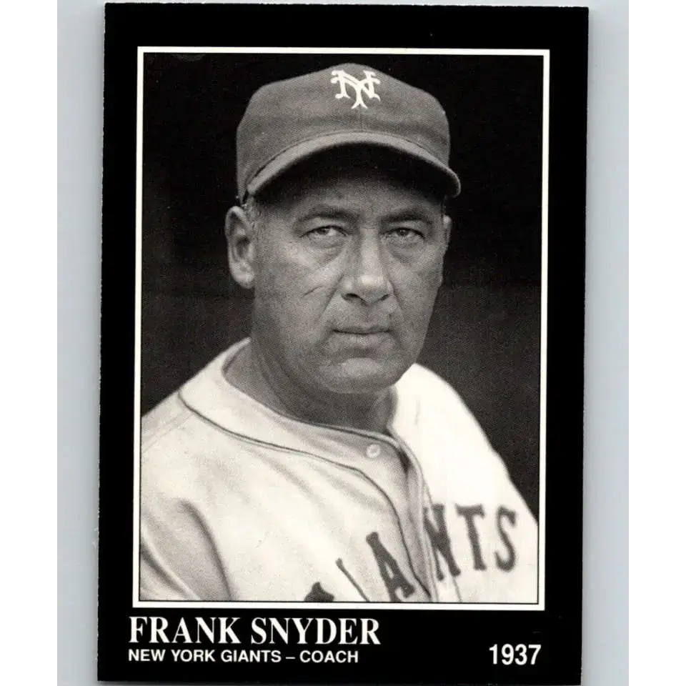 1991 Conlon Collection #232 Frank Snyder EX Excellent New York Giants Baseball Card - Baseball Card Single