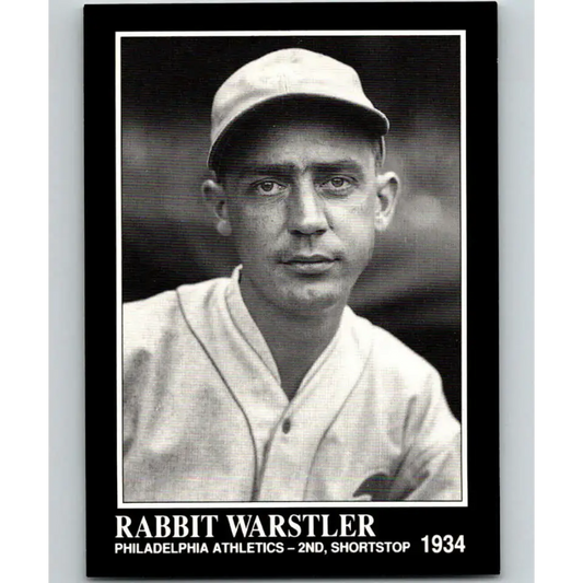 1991 Conlon Collection #240 Rabbit Warstler EX Excellent Philadelphia Athletics Baseball Card - Baseball Card Single