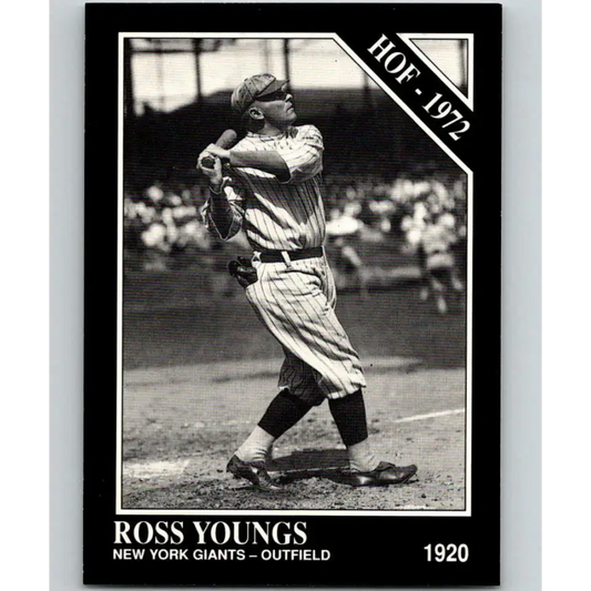 1991 Conlon Collection #26 Ross Youngs EX Excellent New York Giants Baseball Card - Baseball Card Single