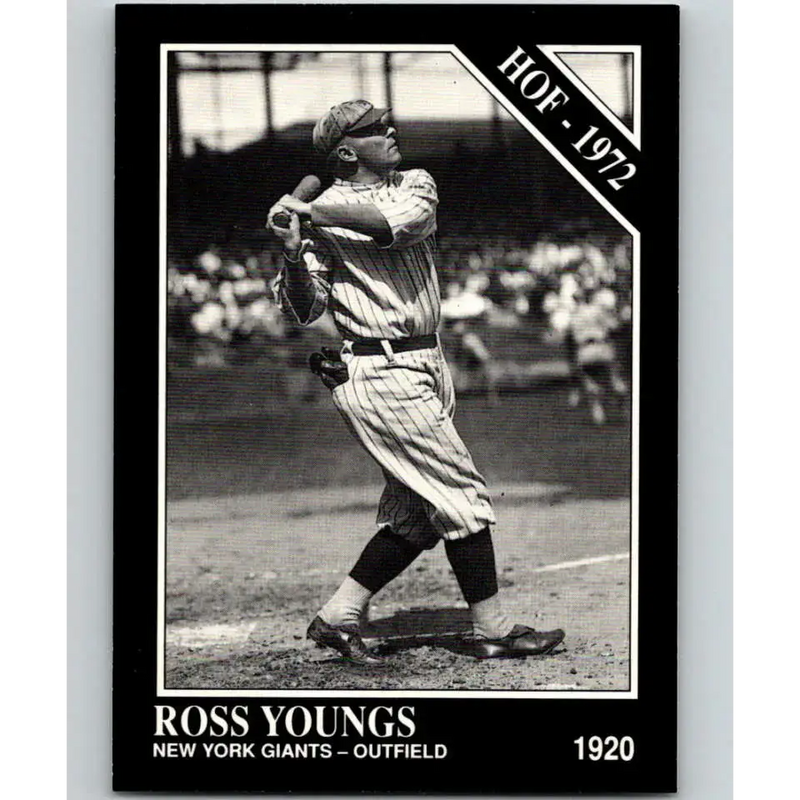 1991 Conlon Collection #26 Ross Youngs EX Excellent New York Giants Baseball Card - Baseball Card Single