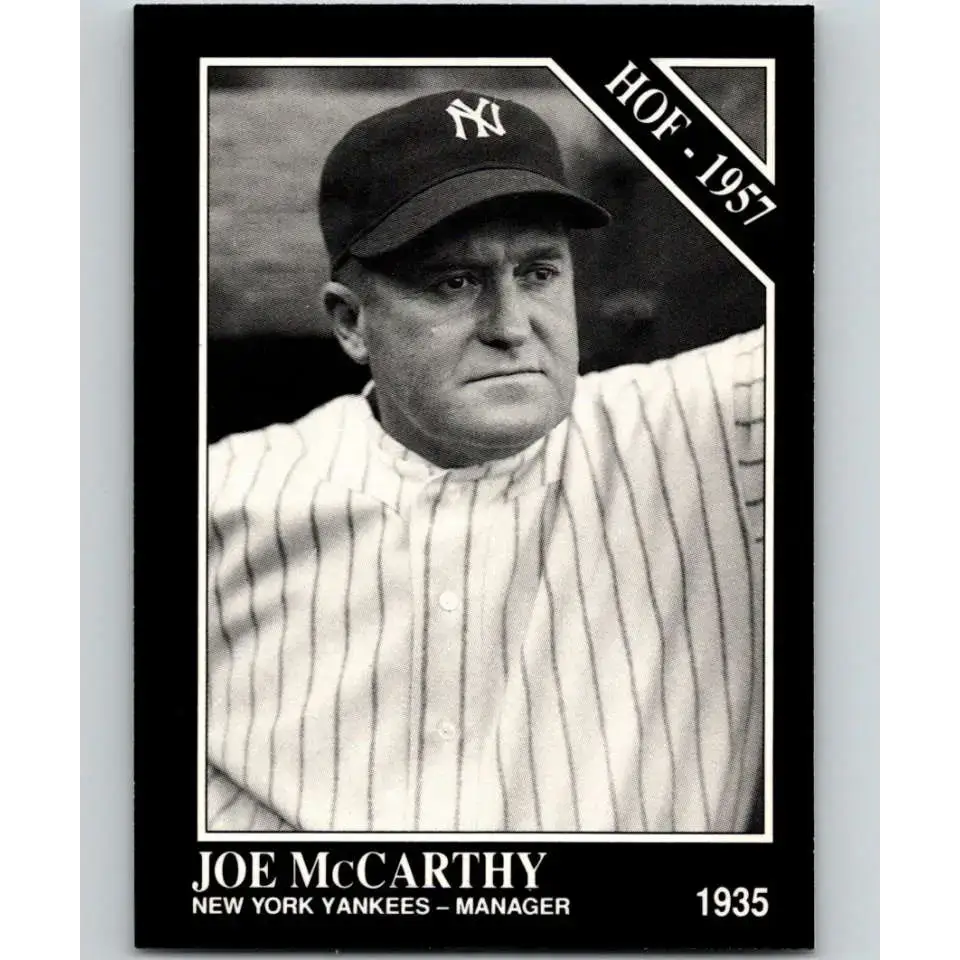 1991 Conlon Collection #28 Joe McCarthy EX Excellent New York Yankees Baseball Card - Baseball Card Single