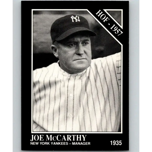 1991 Conlon Collection #28 Joe McCarthy EX Excellent New York Yankees Baseball Card - Baseball Card Single