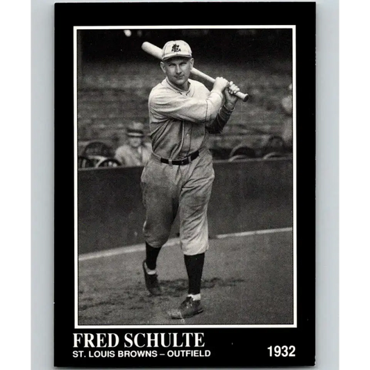 1991 Conlon Collection #286 Fred Schulte EX Excellent St. Louis Browns Baseball Card - Baseball Card Single