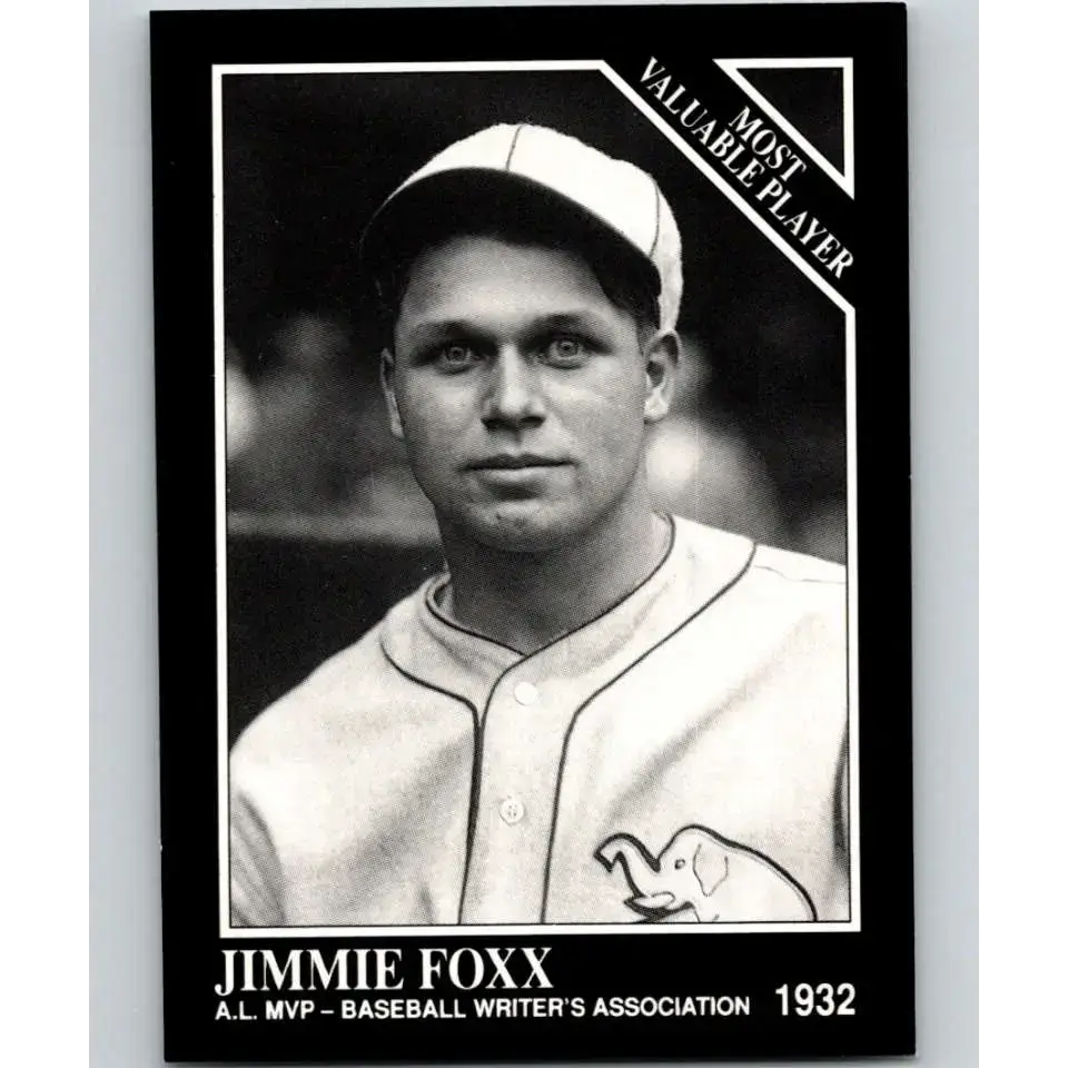 1991 Conlon Collection #303 Jimmie Foxx EX Excellent Philadelphia Athletics Baseball Card - Baseball Card Single