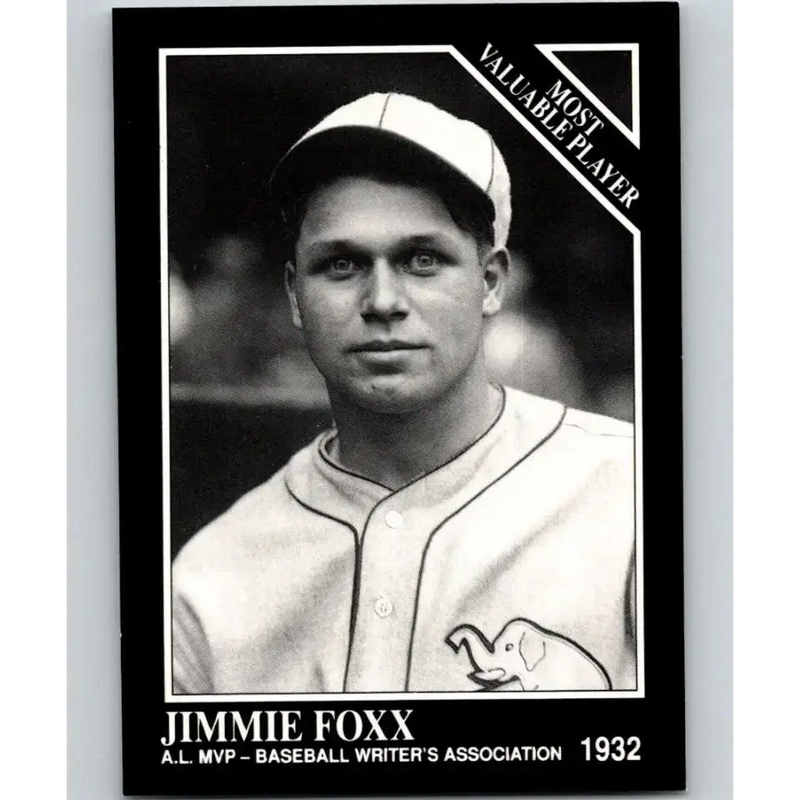 1991 Conlon Collection #303 Jimmie Foxx EX Excellent Philadelphia Athletics Baseball Card - Baseball Card Single