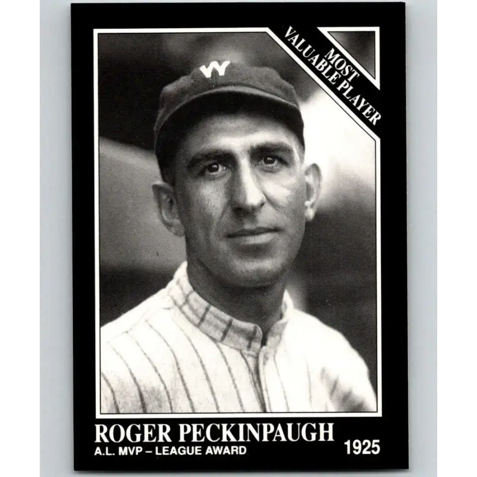 1991 Conlon Collection #308 Roger Peckinpaugh EX Excellent Washington Senators Baseball Card - Baseball Card Single