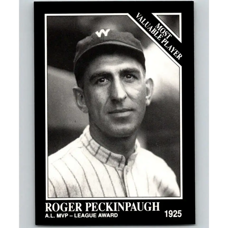 1991 Conlon Collection #308 Roger Peckinpaugh EX Excellent Washington Senators Baseball Card - Baseball Card Single