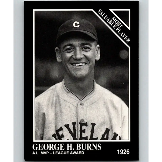 1991 Conlon Collection #309 George Burns EX Excellent Cleveland Indians Baseball Card - Baseball Card Single