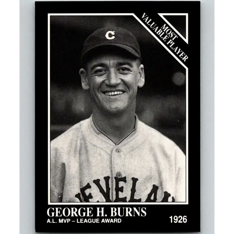 1991 Conlon Collection #309 George Burns EX Excellent Cleveland Indians Baseball Card - Baseball Card Single