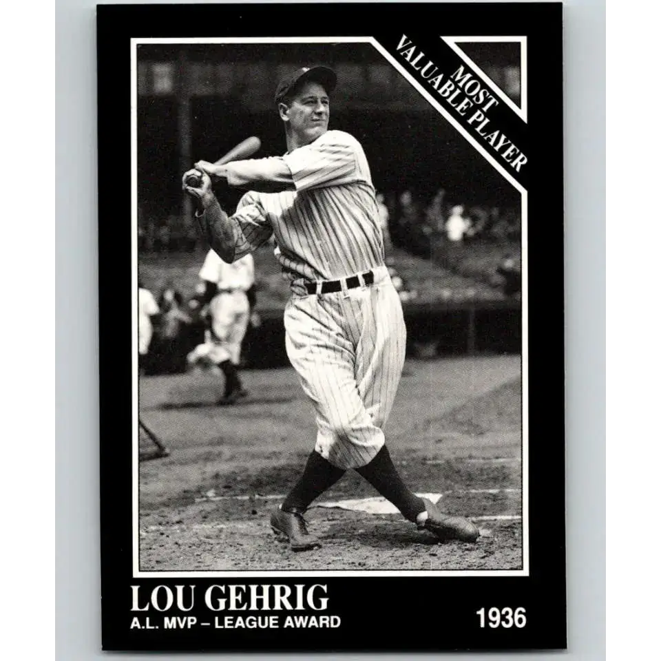 1991 Conlon Collection #310 Lou Gehrig EX Excellent New York Yankees Baseball Card - Baseball Card Single