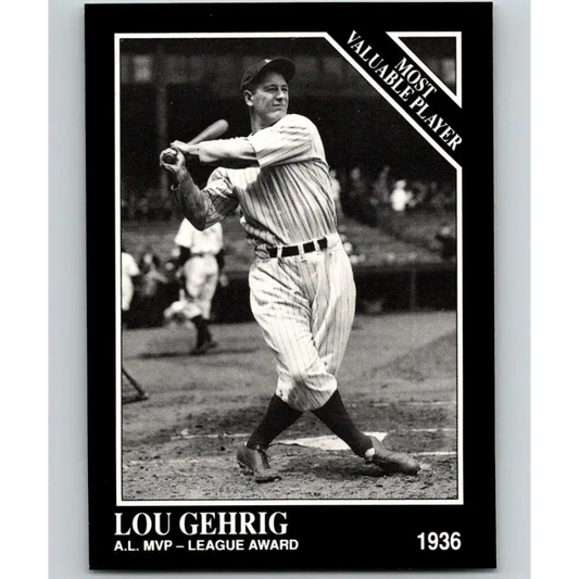 1991 Conlon Collection #310 Lou Gehrig EX Excellent New York Yankees Baseball Card - Baseball Card Single