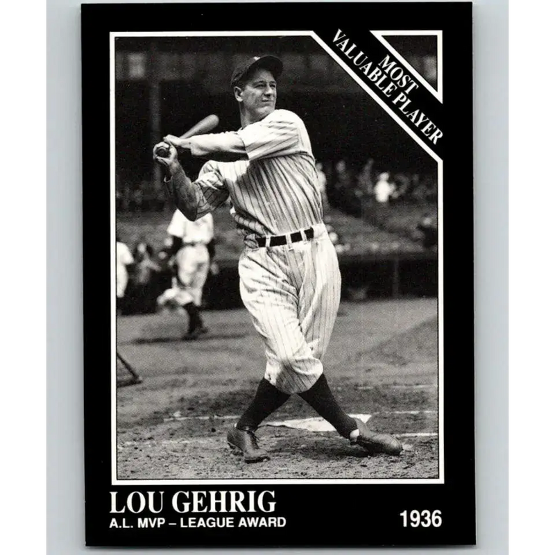 1991 Conlon Collection #310 Lou Gehrig EX Excellent New York Yankees Baseball Card - Baseball Card Single
