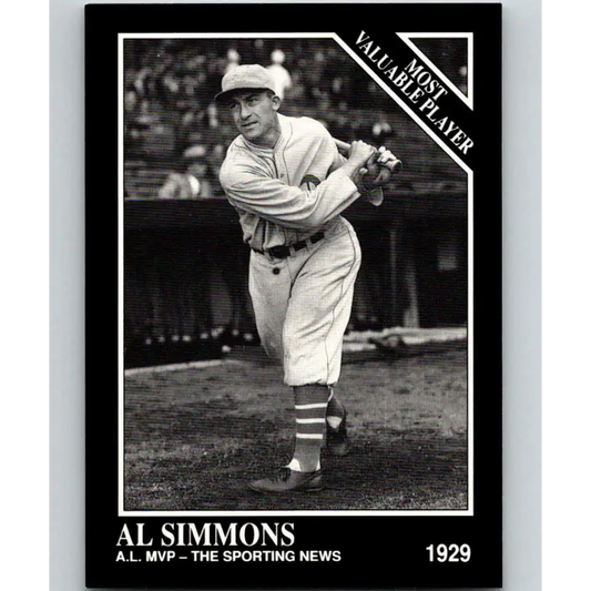 1991 Conlon Collection #311 Al Simmons EX Excellent Philadelphia Athletics Baseball Card - Baseball Card Single