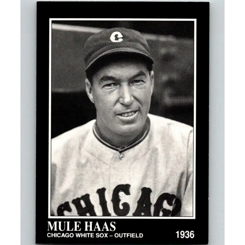1991 Conlon Collection #323 Mule Haas EX Excellent Chicago White Sox Baseball Card - Baseball Card Single