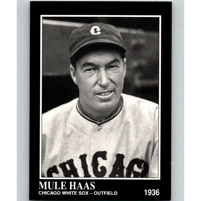1991 Conlon Collection #323 Mule Haas EX Excellent Chicago White Sox Baseball Card - Baseball Card Single
