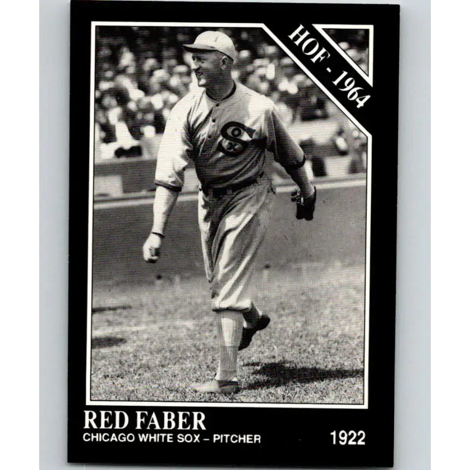 1991 Conlon Collection #41 Red Faber EX Excellent Chicago White Sox Baseball Card - Baseball Card Single