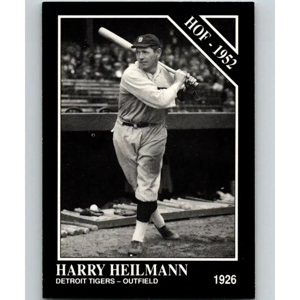 1991 Conlon Collection #52 Harry Heilmann EX Excellent Detroit Tigers Baseball Card - Baseball Card Single