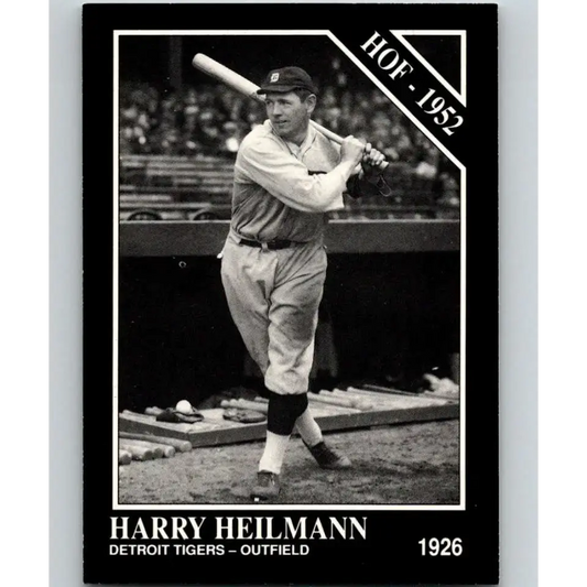 1991 Conlon Collection #52 Harry Heilmann EX Excellent Detroit Tigers Baseball Card - Baseball Card Single