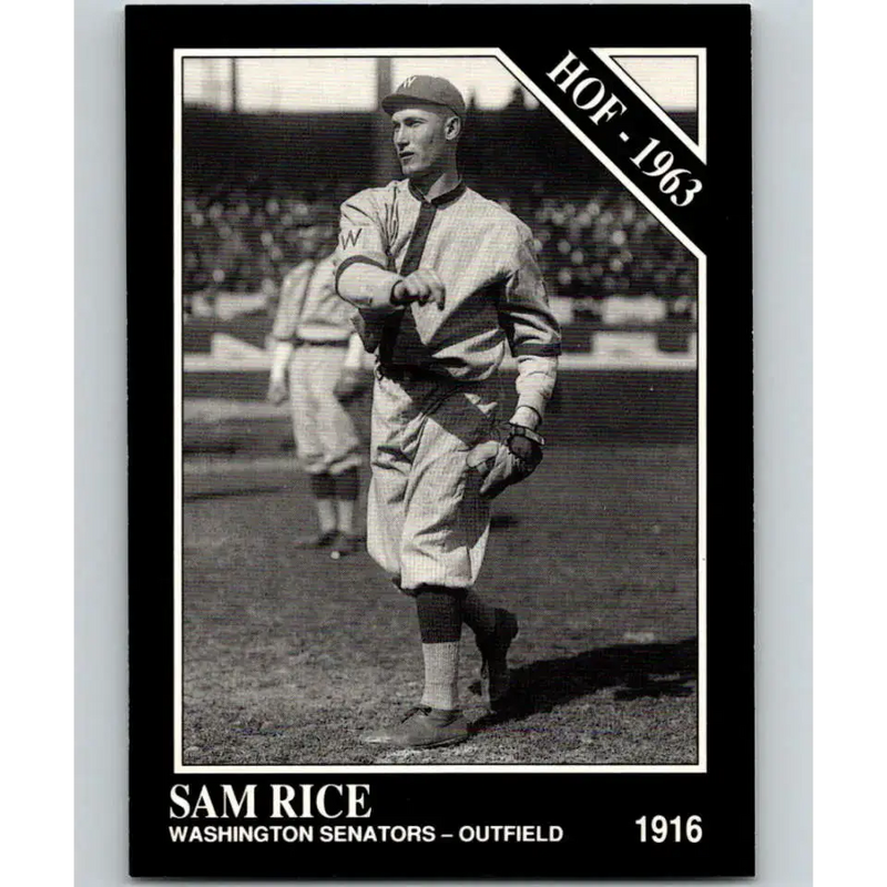 1991 Conlon Collection #54 Sam Rice EX Excellent Washington Senators Baseball Card - Baseball Card Single