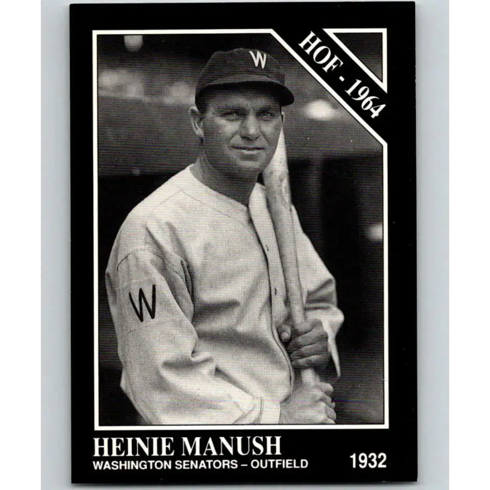 1991 Conlon Collection #63 Heinie Manush EX Excellent Washington Senators Baseball Card - Baseball Card Single