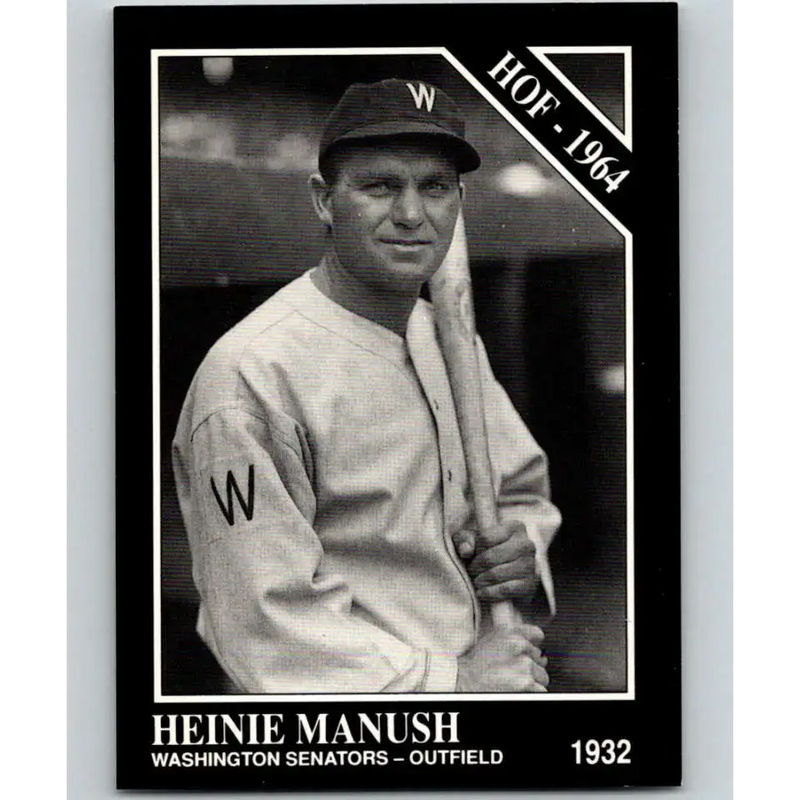 1991 Conlon Collection #63 Heinie Manush EX Excellent Washington Senators Baseball Card - Baseball Card Single