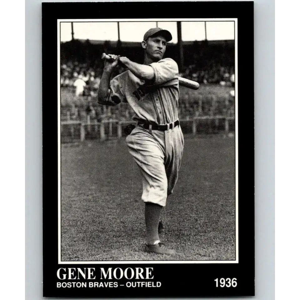 1991 Conlon Collection #77 Gene Moore EX Excellent Boston Braves Baseball Card - Baseball Card Single