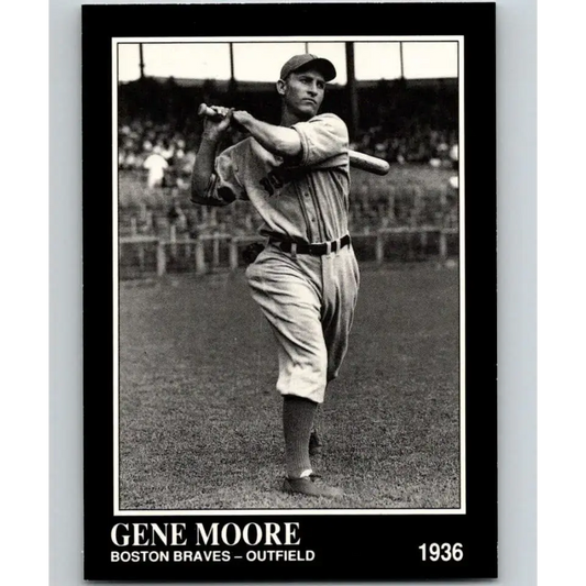 1991 Conlon Collection #77 Gene Moore EX Excellent Boston Braves Baseball Card - Baseball Card Single