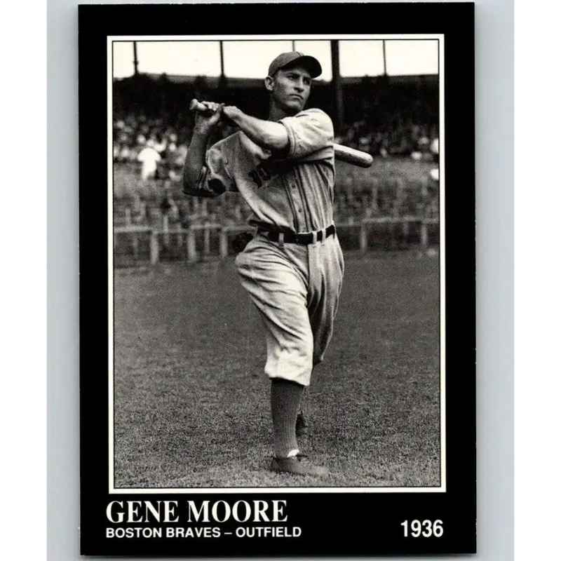 1991 Conlon Collection #77 Gene Moore EX Excellent Boston Braves Baseball Card - Baseball Card Single
