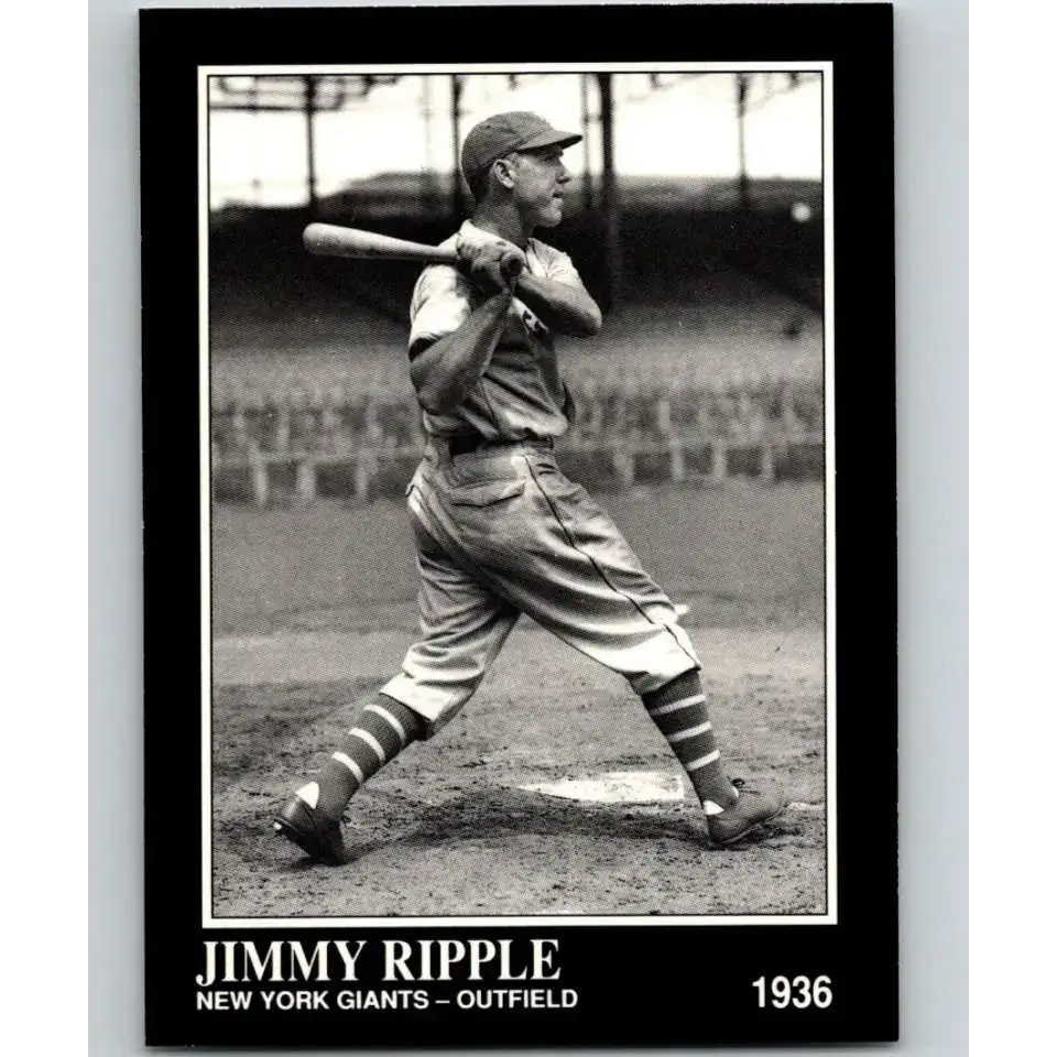 1991 Conlon Collection #86 Jimmy Ripple EX Excellent New York Giants Baseball Card - Baseball Card Single