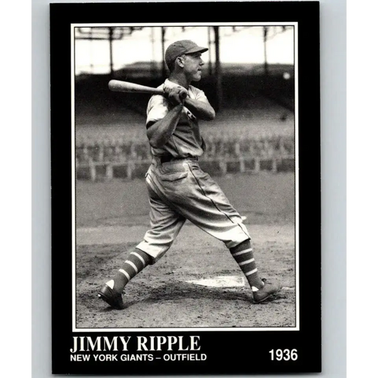 1991 Conlon Collection #86 Jimmy Ripple EX Excellent New York Giants Baseball Card - Baseball Card Single