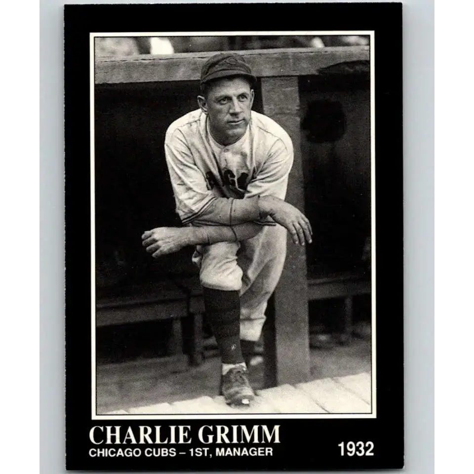 1991 Conlon Collection #95 Charlie Grimm EX Excellent Chicago Cubs Baseball Card - Baseball Card Single