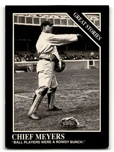 Vintage baseball card from Conlon Collection TSN featuring Chief Meyers New York Giants
