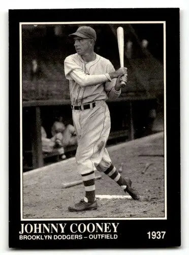 Vintage baseball card from the Conlon Collection TSN featuring Johnny Cooney Brooklyn Dodgers