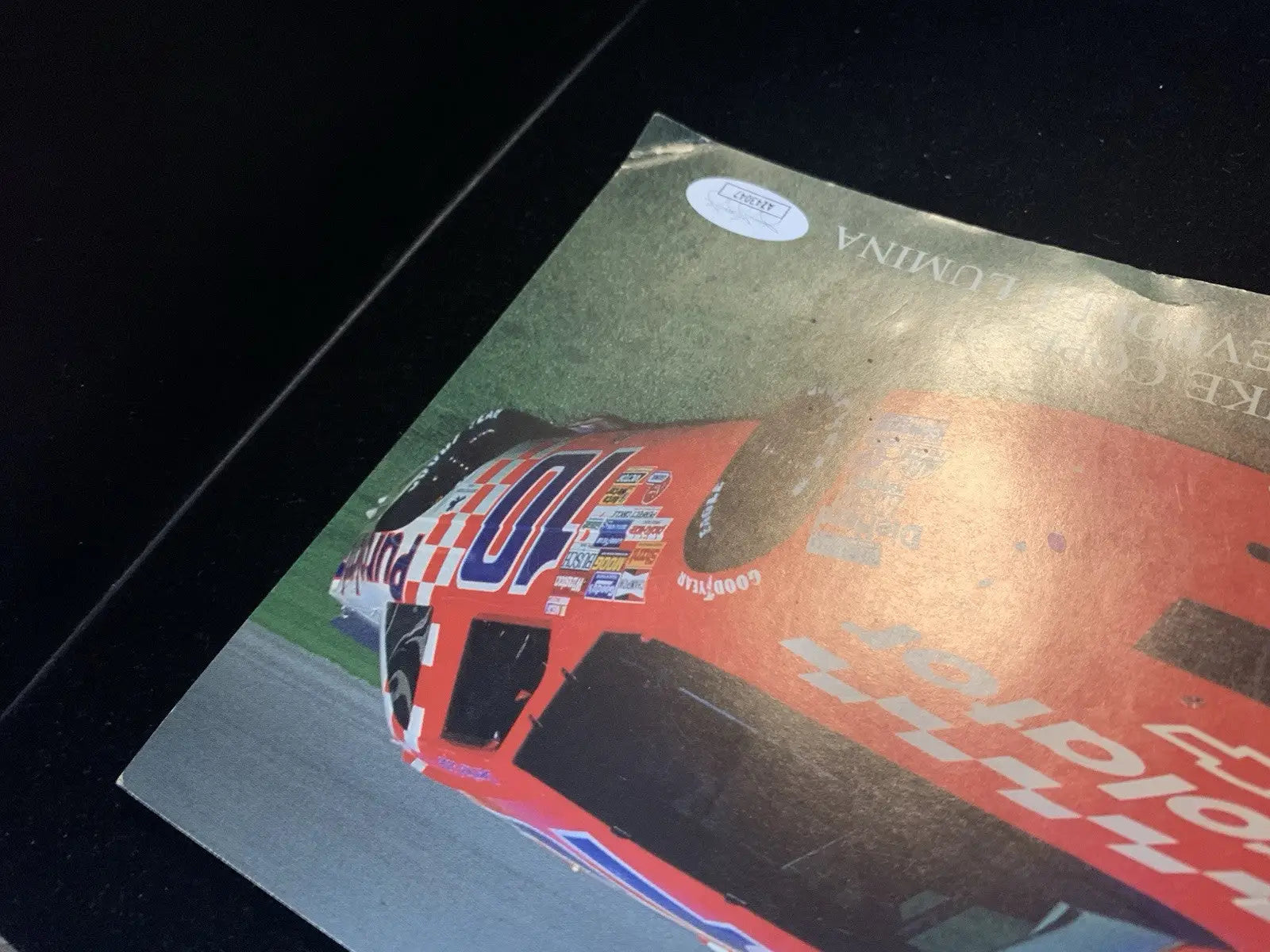 Worn racing car photograph of 1991 Derrike Cope Purolator Chevrolet Lumina Auto