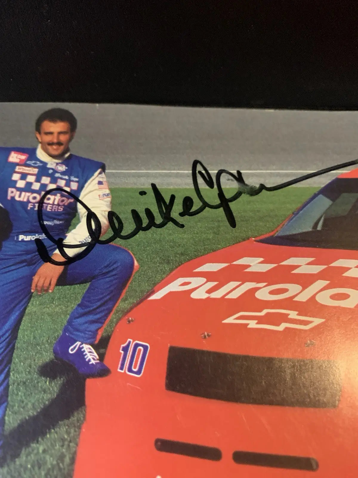 Autographed 1991 Derrick Cope 6x9 Purolator Chevrolet Lumina race car photograph