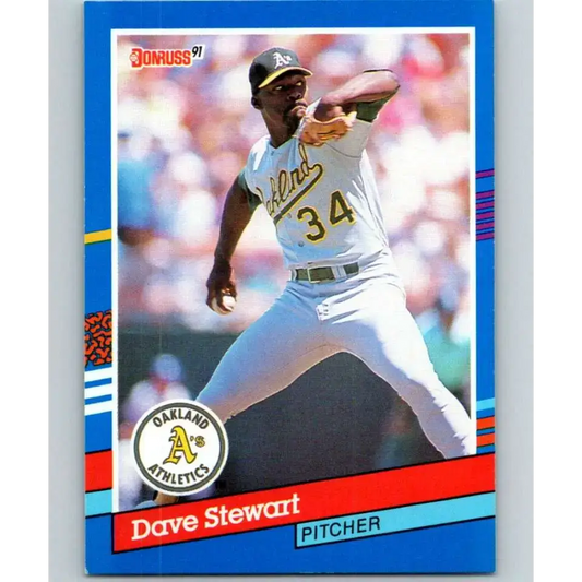 1991 Donruss #102 Dave Stewart NM-MT Oakland Athletics Baseball Card - Baseball Card Single