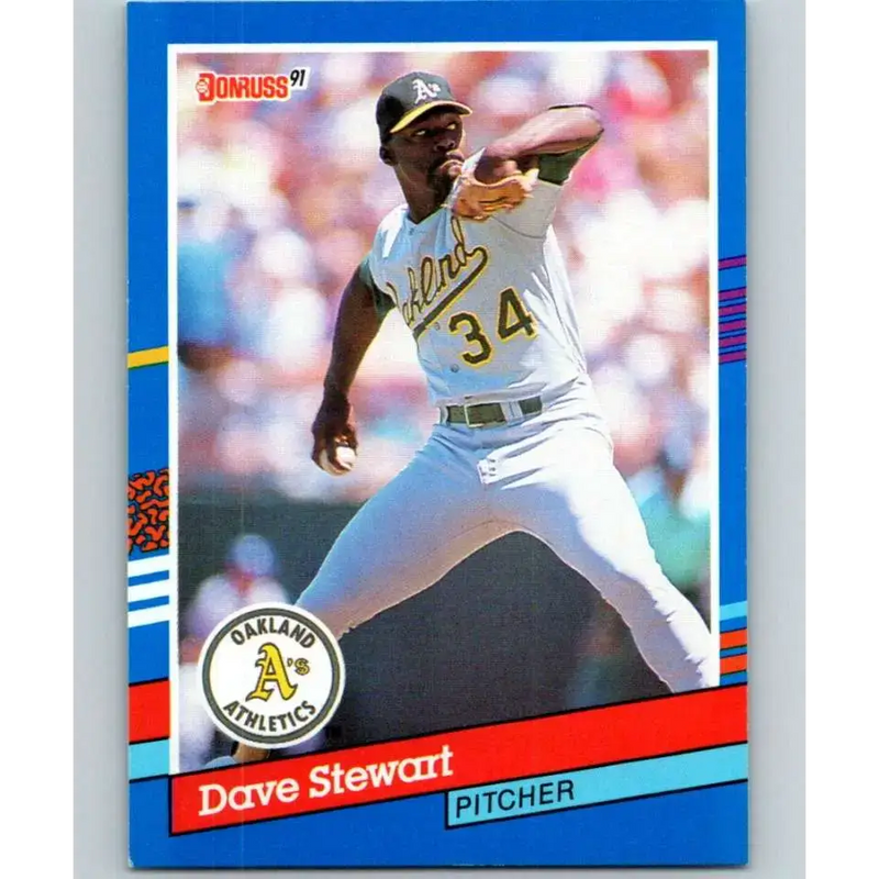 1991 Donruss #102 Dave Stewart NM-MT Oakland Athletics Baseball Card - Baseball Card Single