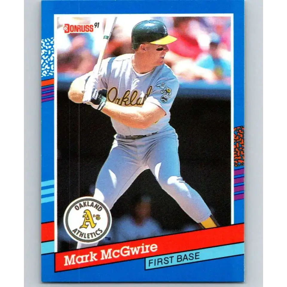 1991 Donruss #105 Mark McGwire NM-MT Oakland Athletics Baseball Card - Baseball Card Single