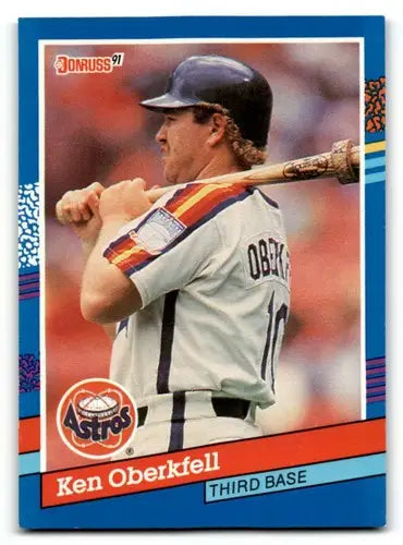 1991 Donruss #109 Ken Oberkfell Houston Astros Baseball Cards EX/NM ID:55354 - Baseball Card Single