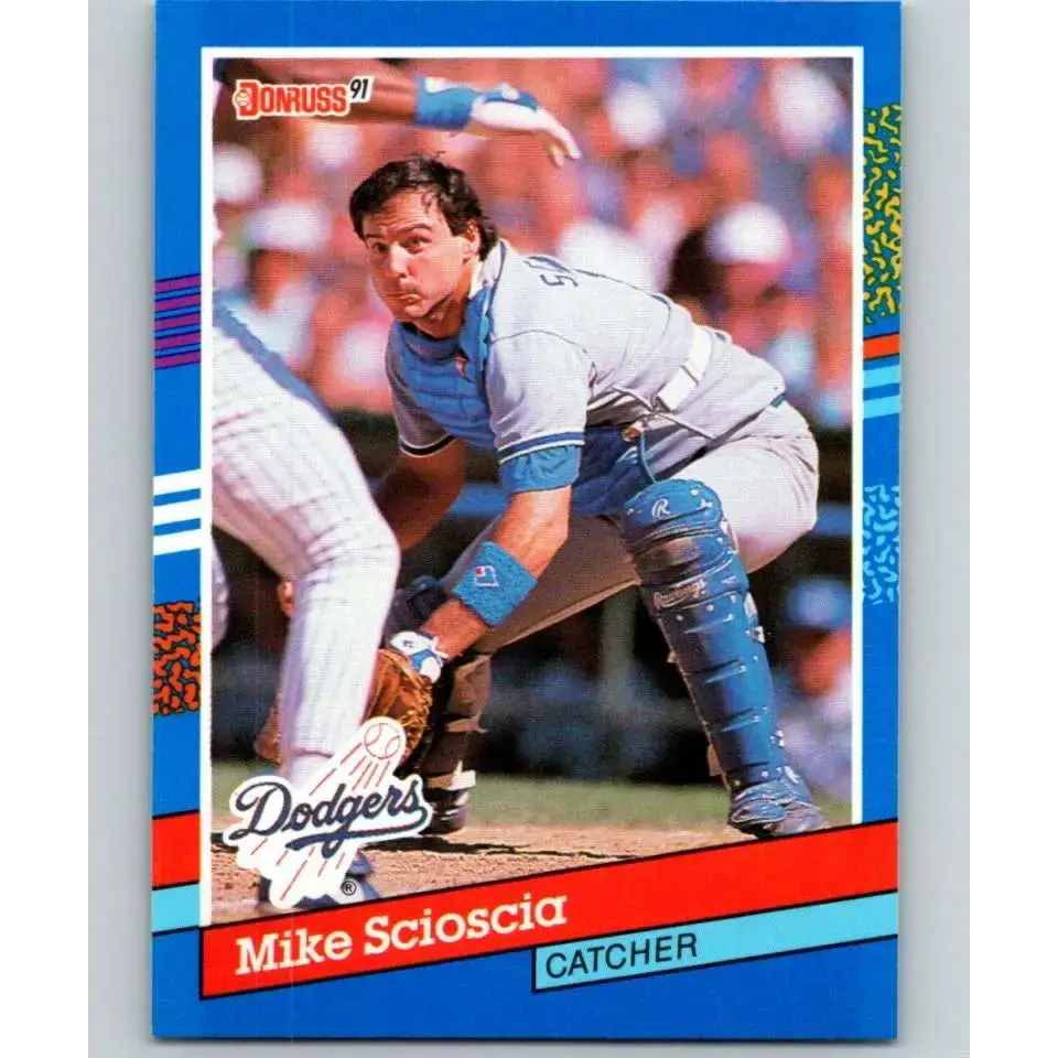 1991 Donruss #112 Mike Scioscia NM-MT Los Angeles Dodgers Baseball Card - Baseball Card Single