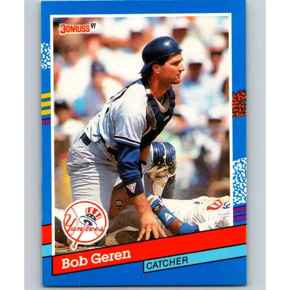 1991 Donruss #114 Bob Geren NM-MT New York Yankees Baseball Card - Baseball Card Single