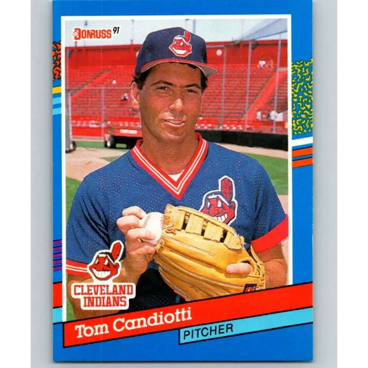 1991 Donruss #115 Tom Candiotti NM-MT Cleveland Indians Baseball Card - Baseball Card Single