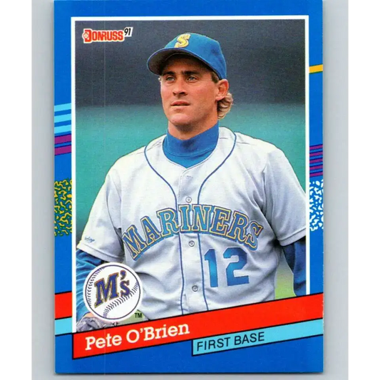 1991 Donruss #119 Pete O’Brien UER NM-MT Seattle Mariners Baseball Card - Baseball Card Single