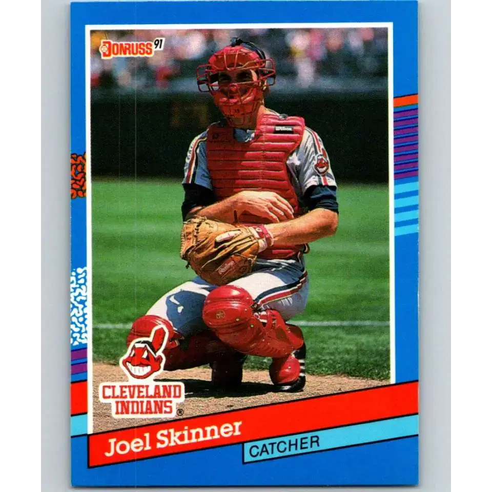 1991 Donruss #120 Joel Skinner NM-MT Cleveland Indians Baseball Card - Baseball Card Single