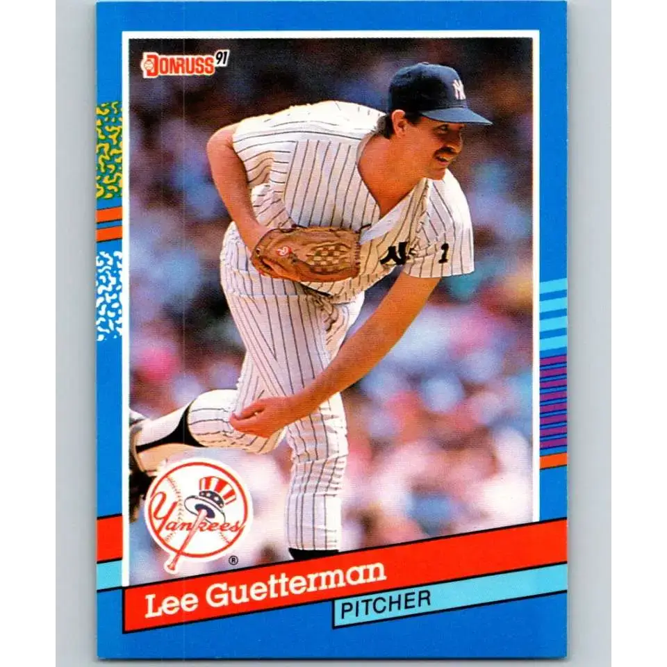 1991 Donruss #124 Lee Guetterman NM-MT New York Yankees Baseball Card - Baseball Card Single