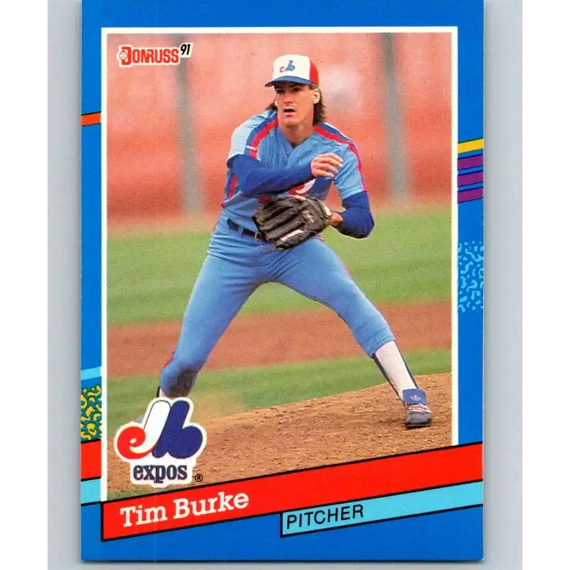 1991 Donruss #125 Tim Burke NM-MT Montreal Expos Baseball Card - Baseball Card Single