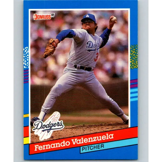 1991 Donruss #127 Fernando Valenzuela UER NM-MT Los Angeles Dodgers Baseball Card - Baseball Card Single