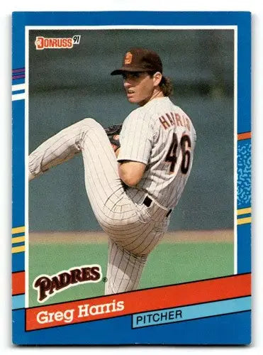 1991 Donruss #131 Greg Harris San Diego Padres Baseball Cards EX/NM ID:55321 - Baseball Card Single