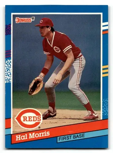 1991 Donruss #141 Hal Morris Cincinnati Reds Baseball Cards EX/NM ID:55336 - Baseball Card Single