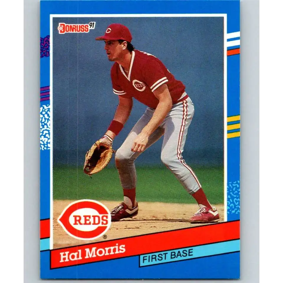 1991 Donruss #141 Hal Morris NM-MT Cincinnati Reds Baseball Card - Baseball Card Single